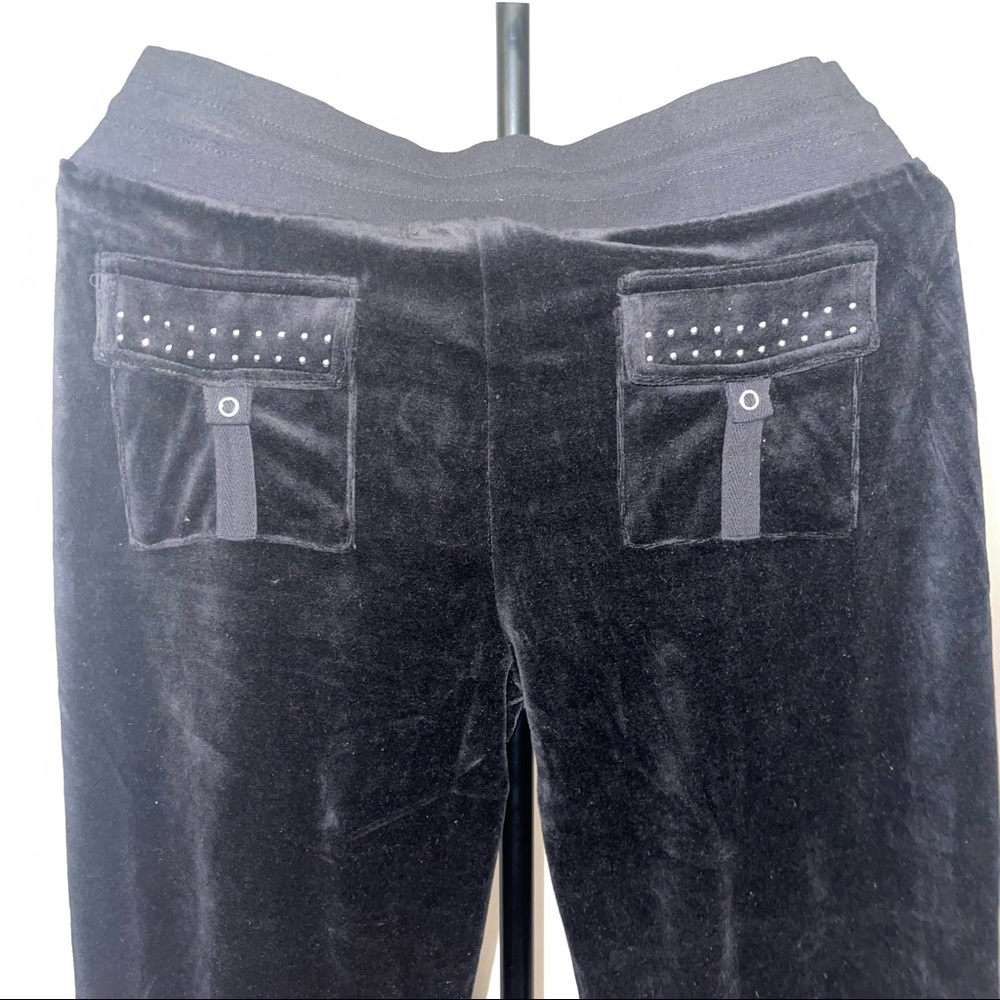 Black Velour Track Pants